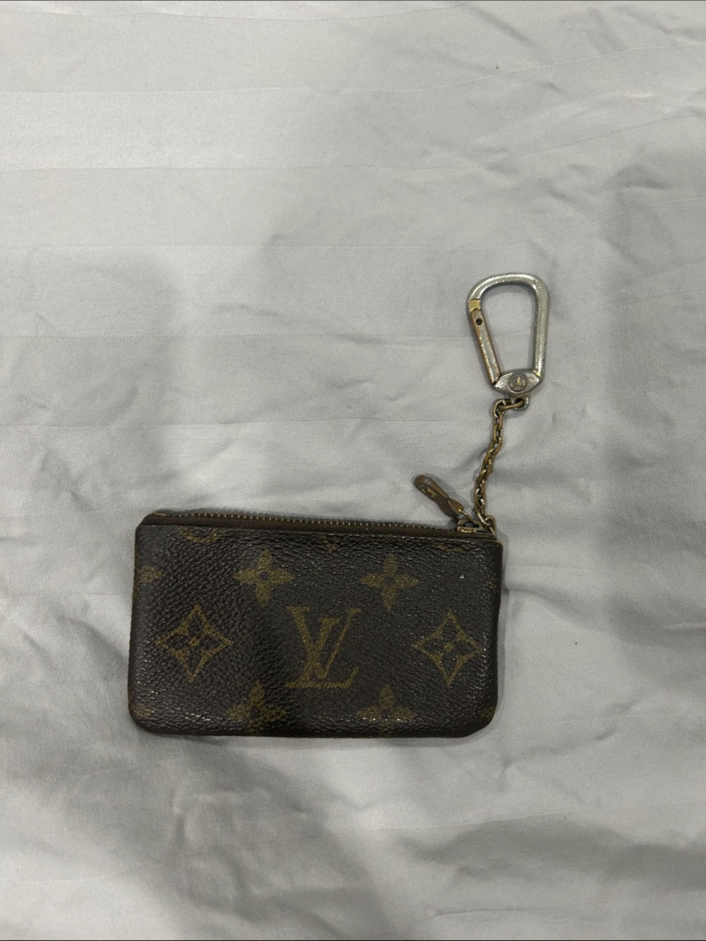 Authentic Louis Vuitton Monogram Zip Pouch Wallet Case Key Chain PLEASE READ - Picture 2 of 6
